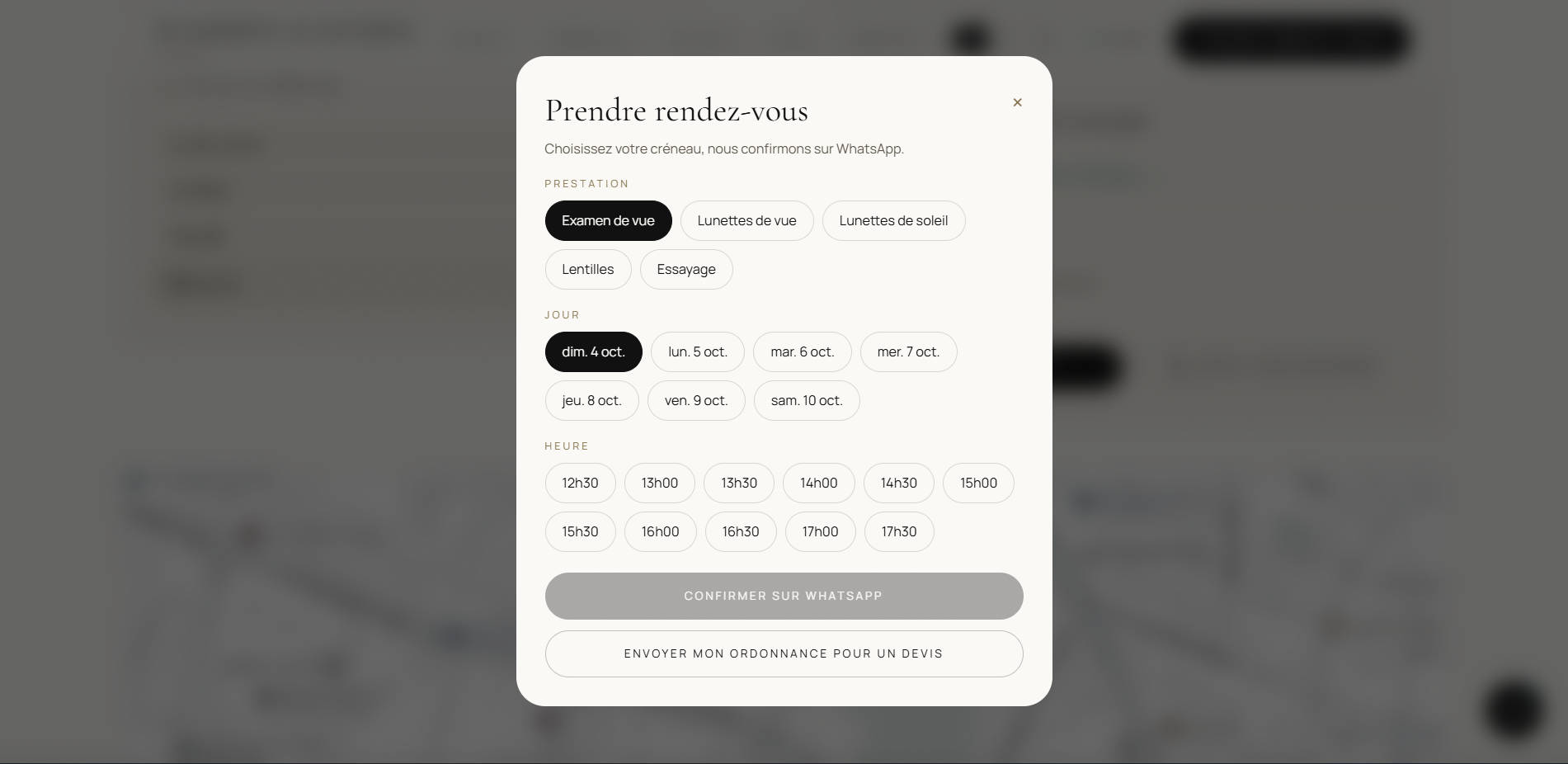 Maison Lazreg booking modal